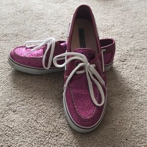 Pink Sperry shoes